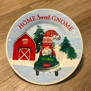 Home sweet Gnome so cute Christmas plate